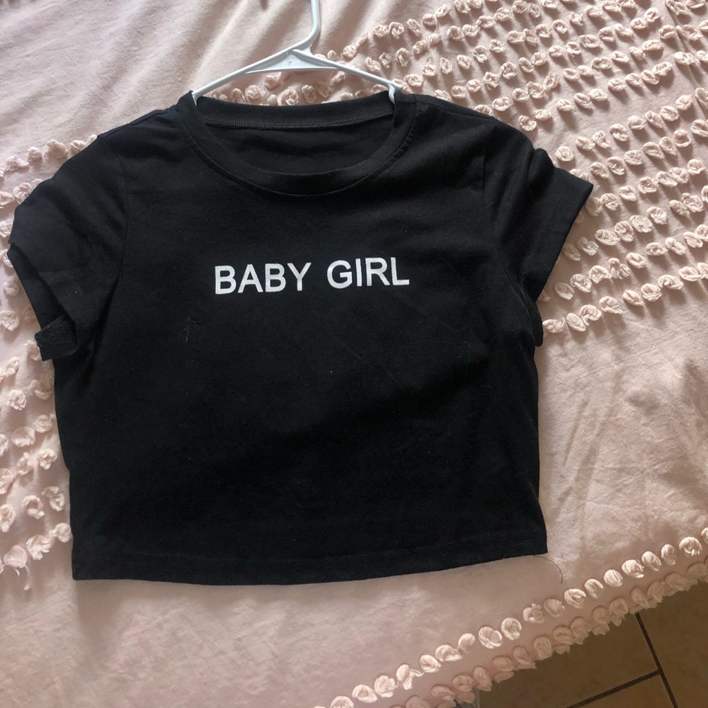 “Baby girl” crop top tee